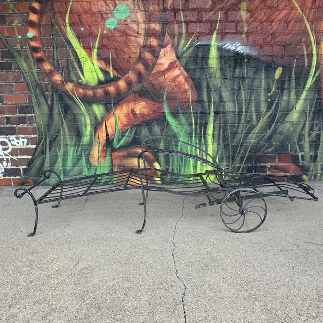 Mid-Century Modern Wrought Iron Salterini Chaise Patio Lounge Chair For Sale - Image 3 of 12