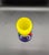 Yellow Vintage b.a.g. Post-Modern Art Glass Vase: Signed Rona Plesl For Sale - Image 8 of 10