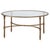 Love me some gold leaf! This beautiful rare ovalshape coffee table is made in metal and tempered glass. It is a fairly...