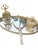 Vintage Brass Gold Vanity Make Up Set With Tray Perfume Mirror Powder Sale is for the set pieces and tray as shown.