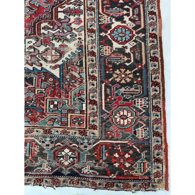 1930's Pocket Natural Hand-Spun Wool Rug 6.7 x 9.1 For Sale - Image 4 of 13