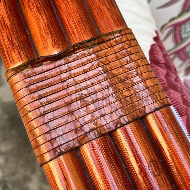 1980s Bamboo and Rattan Sofa attributed to Maugrion for Roche Bobois, France, 1980s For Sale - Image 5 of 16