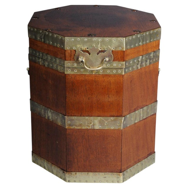 Antique English Mahogany Chest with Brass Fittings For Sale - Image 14 of 14