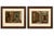 Orientalist Interior Studies with Islamic Ornament and Architecture, 1900 : An attractive pair of original antique color...