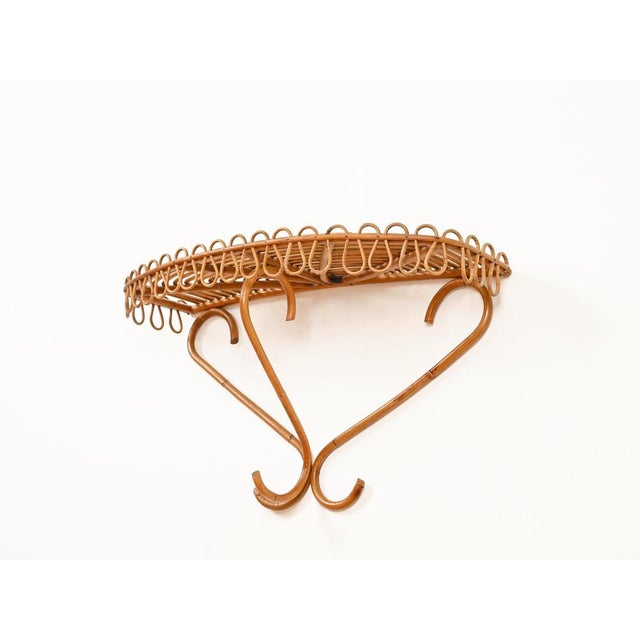 Large Wall Shelf in Rattan and Bamboo by Franco Albini, Italy, 1960 For Sale - Image 13 of 15