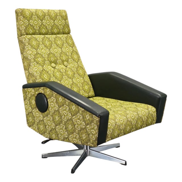 Mid-Century Modern Reclining Lounge Chair, 1970s For Sale