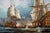 Vintage J. Harvey Naval Battle Original Oil Painting, Signed & Framed For Sale - Image 9 of 10