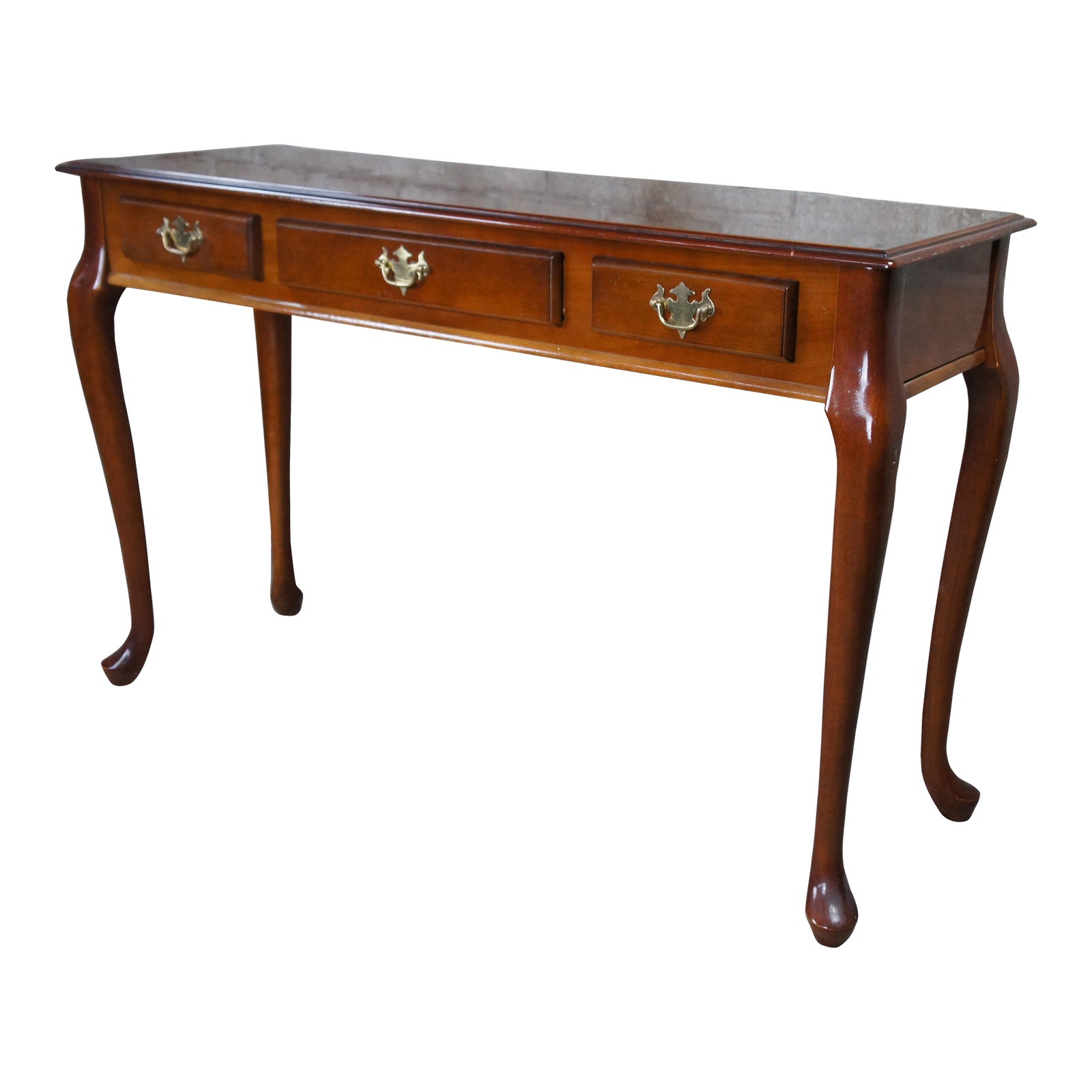 Mid 20th Century Vintage Queen Anne Cherry Rectangular Sideboard Buffet ...