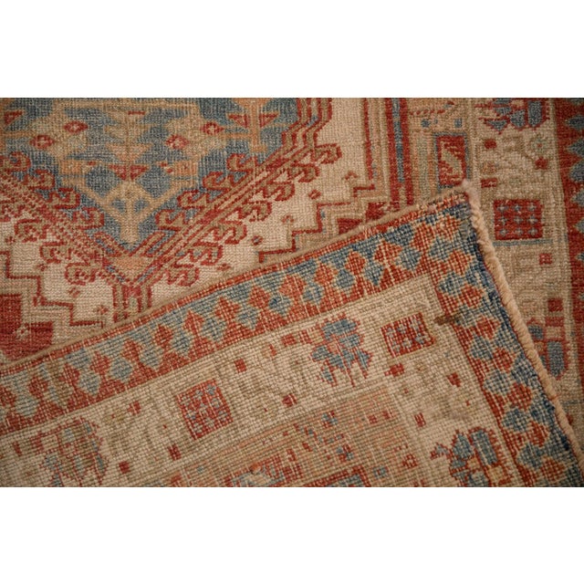 Sky Blue Vintage Distressed Serab Rug Runner - 3'3" x 14'2" For Sale - Image 8 of 10