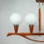 Mid-Century Swedish Modern Teak and Satin Glass Chandelier, 1960s For Sale - Image 9 of 18