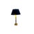 The Decorative Crafts Brass Empire Table Lamp with Brass Shade is a vintage piece with a solid gold color and a design...