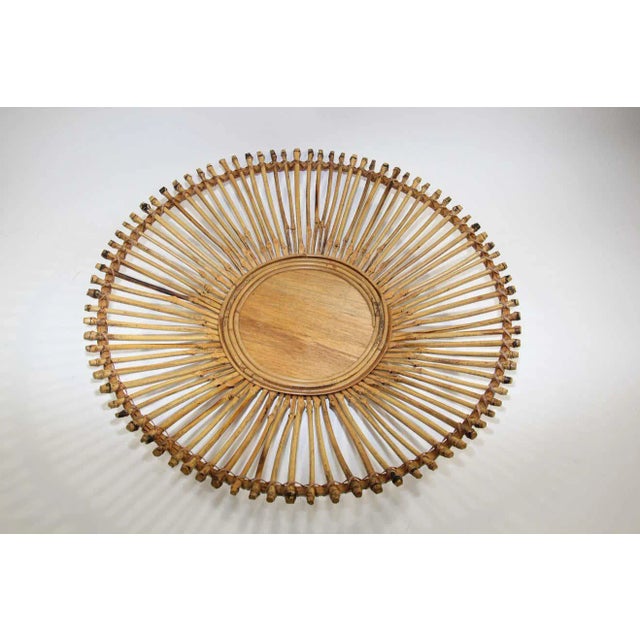 Brown Vintage African Tribal Handwoven Round Basket For Sale - Image 8 of 13