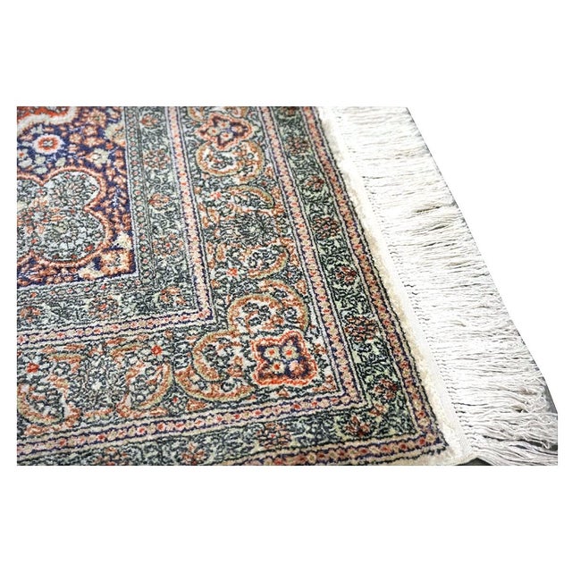 Vintage Sino-Persian Hereke Silk 3x5 White Ivory, Red & Purple Handmade Area Rug #1144265 For Sale - Image 13 of 16