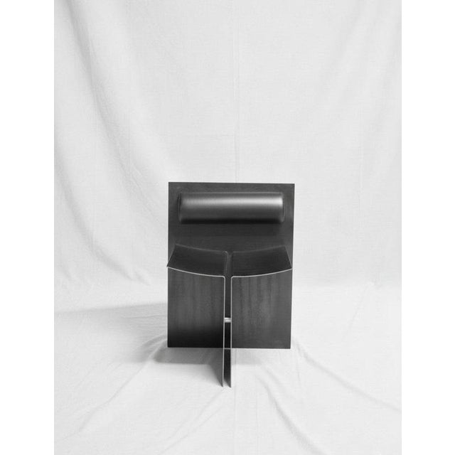 Axis Chair in Blended Iron & Italian Leather by D´ARK Atelier For Sale - Image 14 of 14