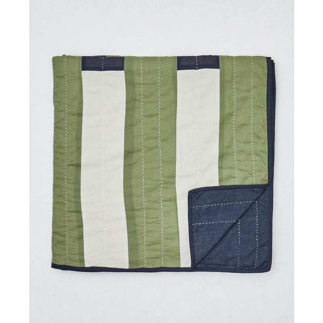 2020s Anchal Offset Patchwork Quilt Bedding, Queen Size For Sale - Image 5 of 6