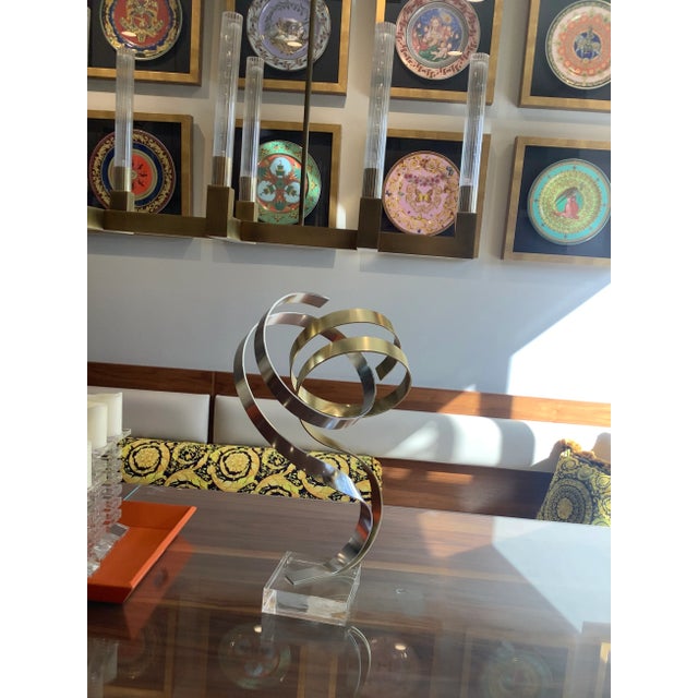 Abstract 1986 Abstract Aluminum Ribbon Sculpture by Dan Murphy For Sale - Image 3 of 12