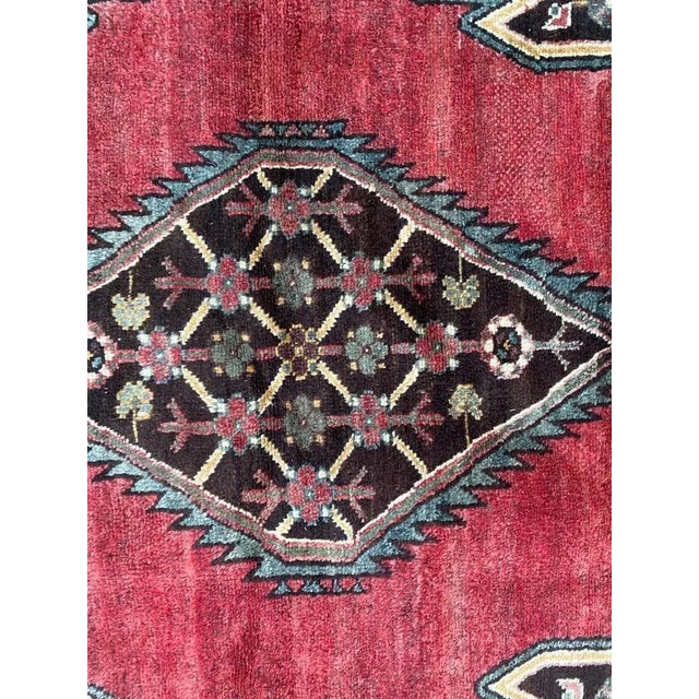 1950s Vintage Rustic Wool Rug, 1950s For Sale - Image 5 of 14