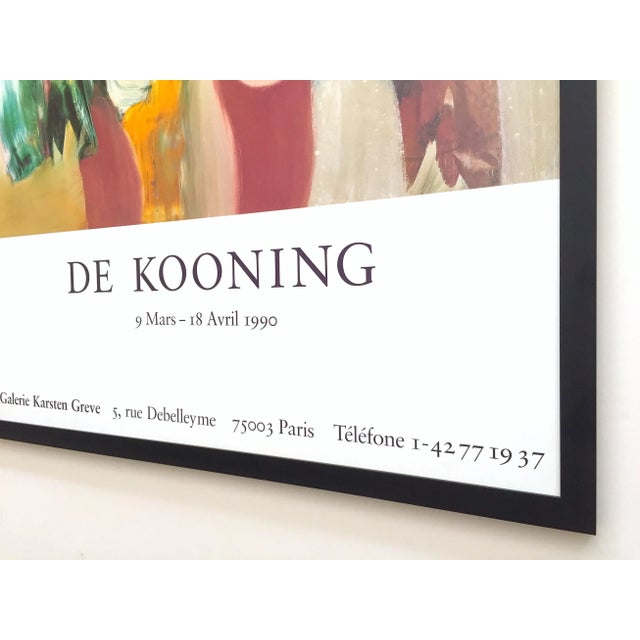 Willem De Kooning Vintage 1990 Abstract Expressionist Lithograph Print Framed Paris Exhibition Poster " Untitled XI " 1981 For Sale - Image 11 of 13