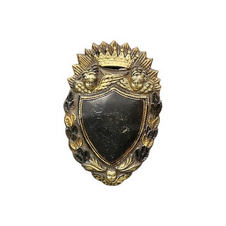 Antique French Cherub Crown Plaque For Sale