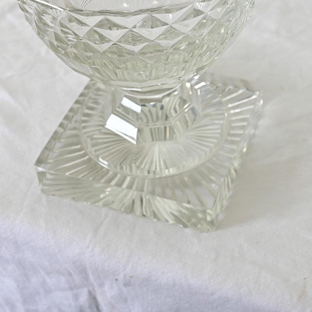 Early 20th Century English Early 20th Century Cut Glass Large Vase For Sale - Image 5 of 10