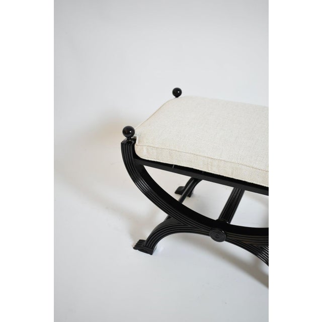 Set of Neocclassical Curule Stools with Lion Paws Feet, 1960s For Sale - Image 4 of 5