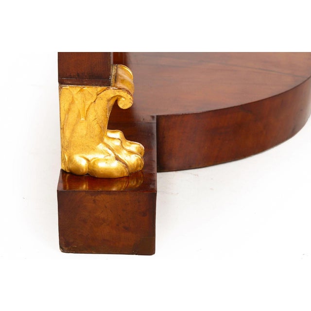 Large Biedermeier Antique Mahogany Pier Mirror and Console Table Ca. 1820-40 For Sale - Image 15 of 18