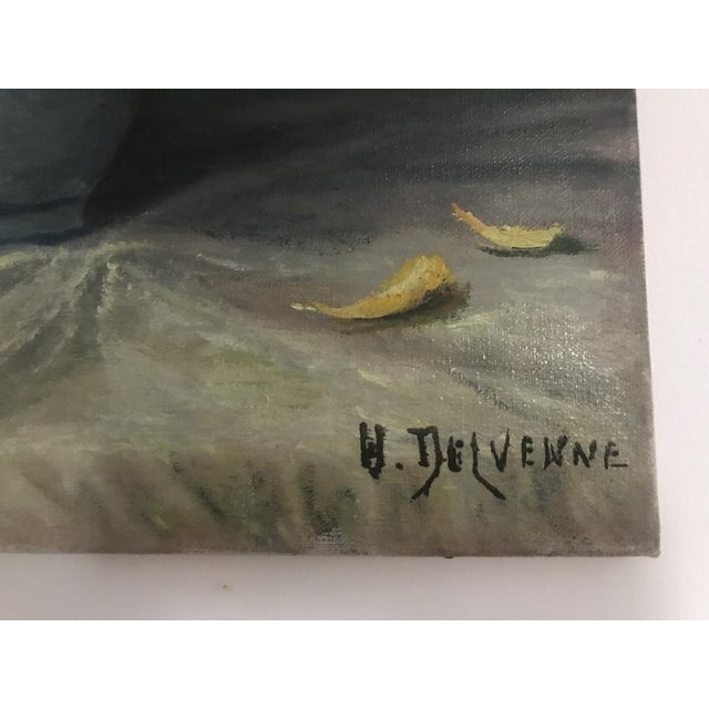 Sunflowers in a Ceramic Vase, Oil Painting on Canvas For Sale - Image 7 of 17