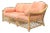 Vintage Coastal McGuire Trellis Rattan Sofa For Sale