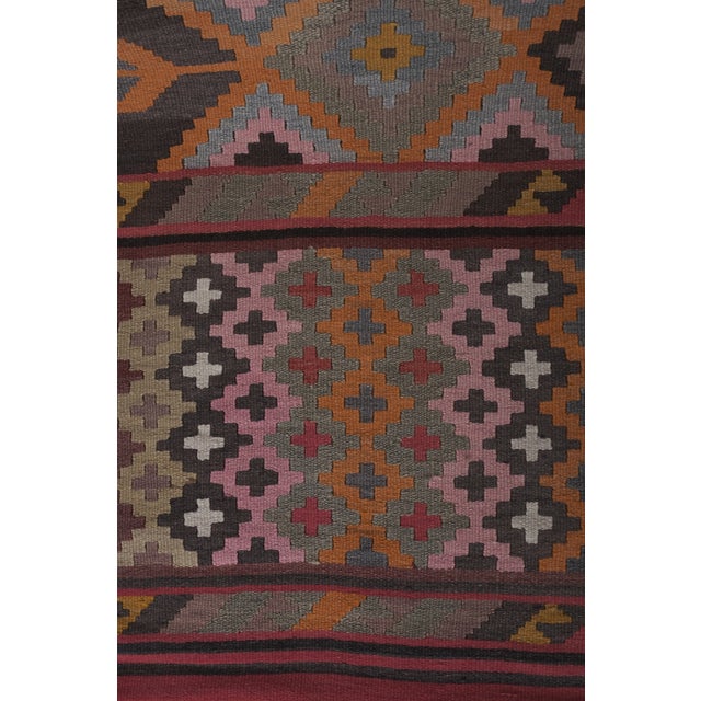 1960s 1960s Striped Turkish Kilim Runner Rug 2'5'' X 12'7'' For Sale - Image 5 of 10