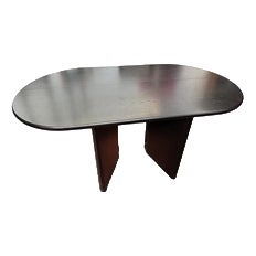 Vintage Brutalist Dark Wood Folding Table, 1970s For Sale