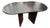 Vintage Brutalist Dark Wood Folding Table, 1970s For Sale