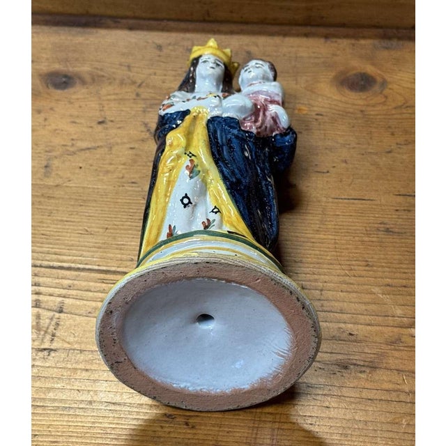 Late 19th Century Saint Mary in Breton Earthenware For Sale - Image 11 of 13