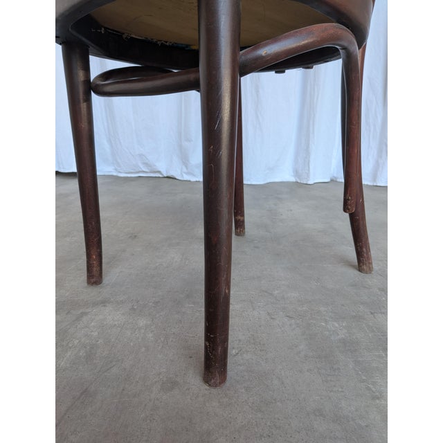 Mid-Century Modern Vintage Bentwood Dining Chair with Upholstered Seat, 1970s For Sale - Image 3 of 14