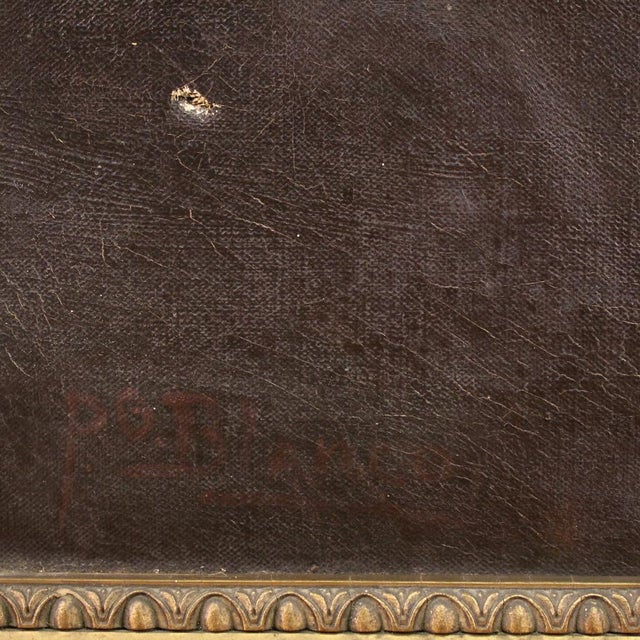 Spanish Artist, Interior Scene, 1920, Oil on Canvas, Framed For Sale - Image 12 of 16