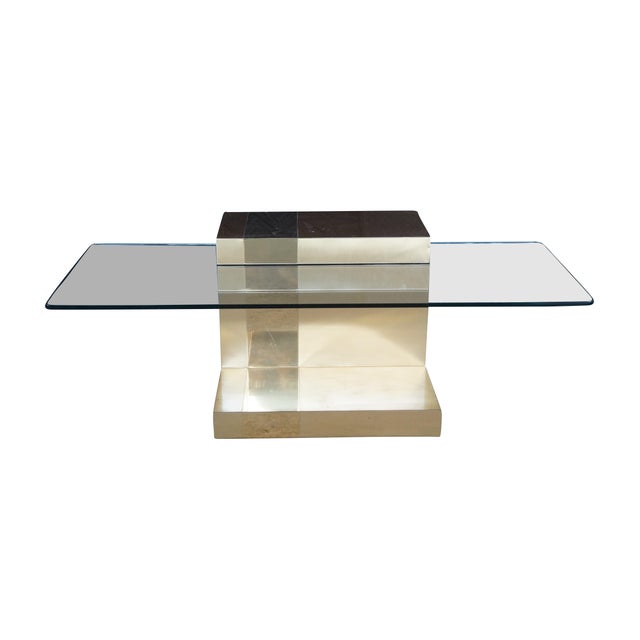 An intriguing Mid Century Modern Floating Cocktail Table by 'Paul Evans'. Part of the Cityscape Collection, Circa 1970....