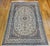 Textile Vintage Exceptionally Fine Nain Habibian Area Rug, Hand-Knotted Wool & Silk, Floral Pattern, 6x10, Ivory & Blue For Sale - Image 7 of 9
