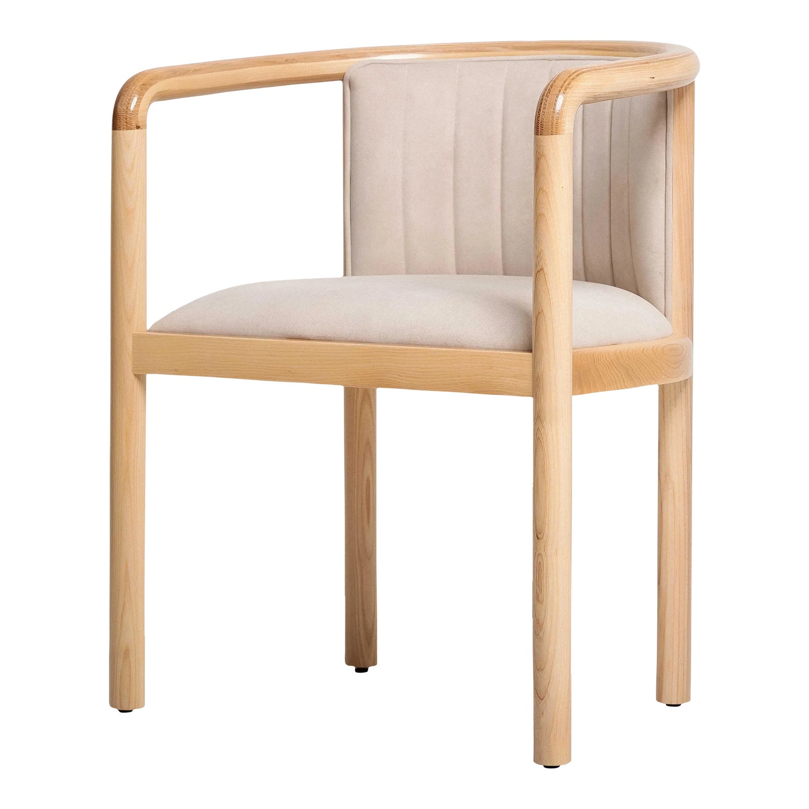 Beige Modern Alton Solid Wood Dining Chair | Chairish