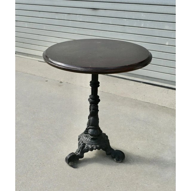 1950s Cast Iron and Oak Pub Table, 1950s For Sale - Image 5 of 6