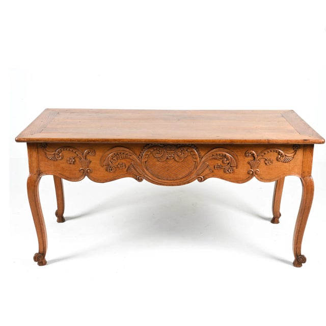 Wood 20th Century Italian Hand-Carved Oak Desk For Sale - Image 7 of 12
