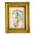 Hand-Painted Horse Portrait Painting in a Vintage Italian Frame For Sale