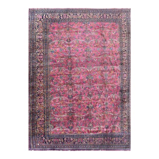 Antique Persian Mohajeran Sarouk Carpet For Sale