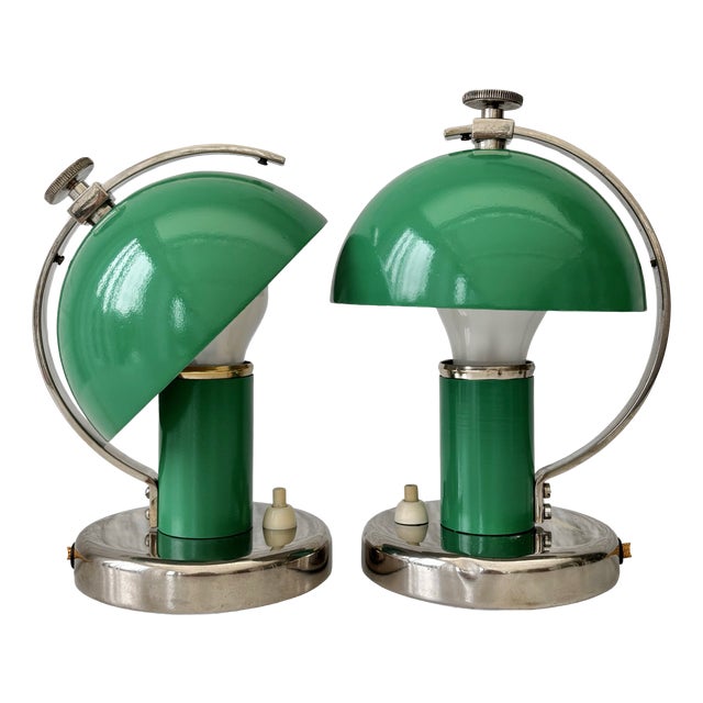Model 29379 Modernist Table Lamps by Erik Tidstrand for Nordiska Kompaniet, Sweden, 1930s, Set of 2 For Sale