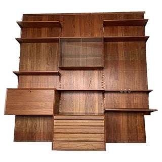 Mid-Century Teak Wall Unit by Poul Cadovius for Cado For Sale