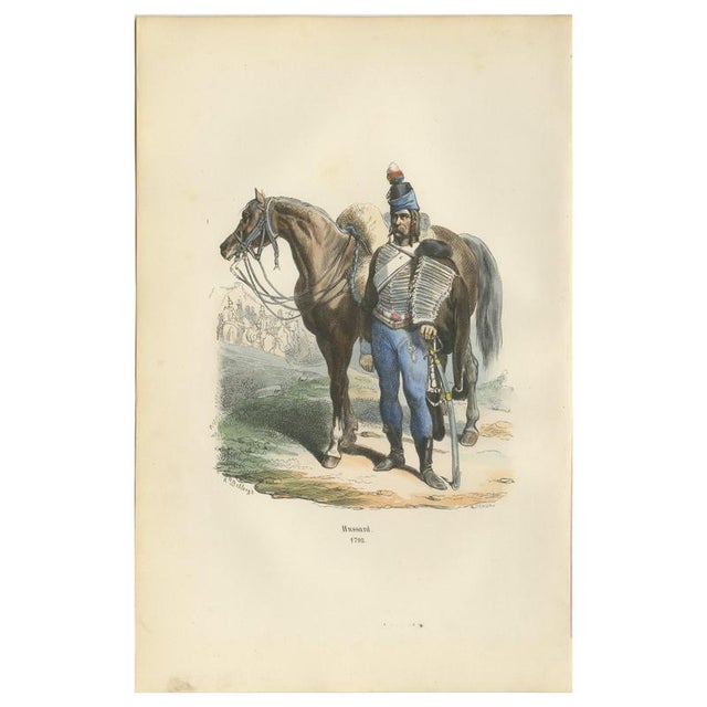 After Horace Vernet, French Hussar with Horse, 1843, Paper For Sale - Image 10 of 10