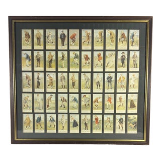 Vintage Copes Golfers Cigarette Cards Framed Nostalgia Print For Sale