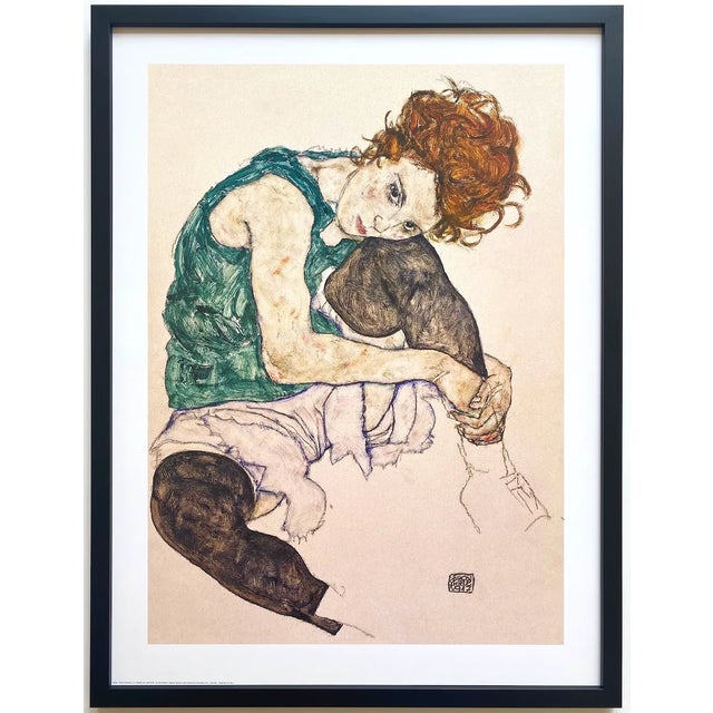 Egon Schiele Vintage 1998 Lithograph Print Framed