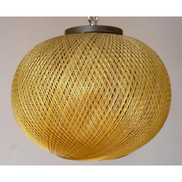 1950s Mid-Century Modern Spun Gold Fiberglass Floor Lamp For Sale In San Francisco - Image 6 of 13