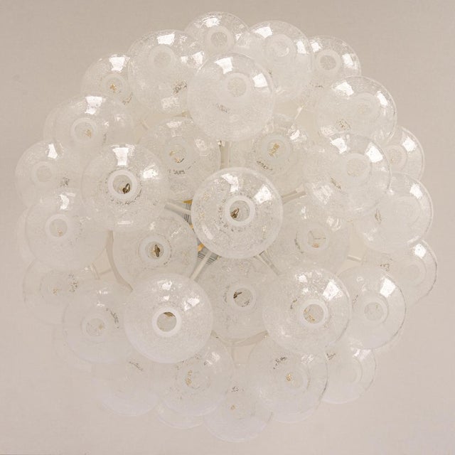 Large Glass Flush Mount attributed to Kalmar, Austria, 1960s For Sale - Image 10 of 15