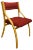 Red Dining Chairs by Ludvig Volak for Drevopodnik Holesov, 1950s, Set of 4 For Sale
