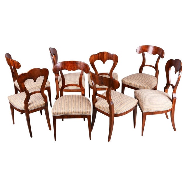 Biedermeier Chairs in Walnut, Austria, 1830s, Set of 8 For Sale - Image 15 of 15